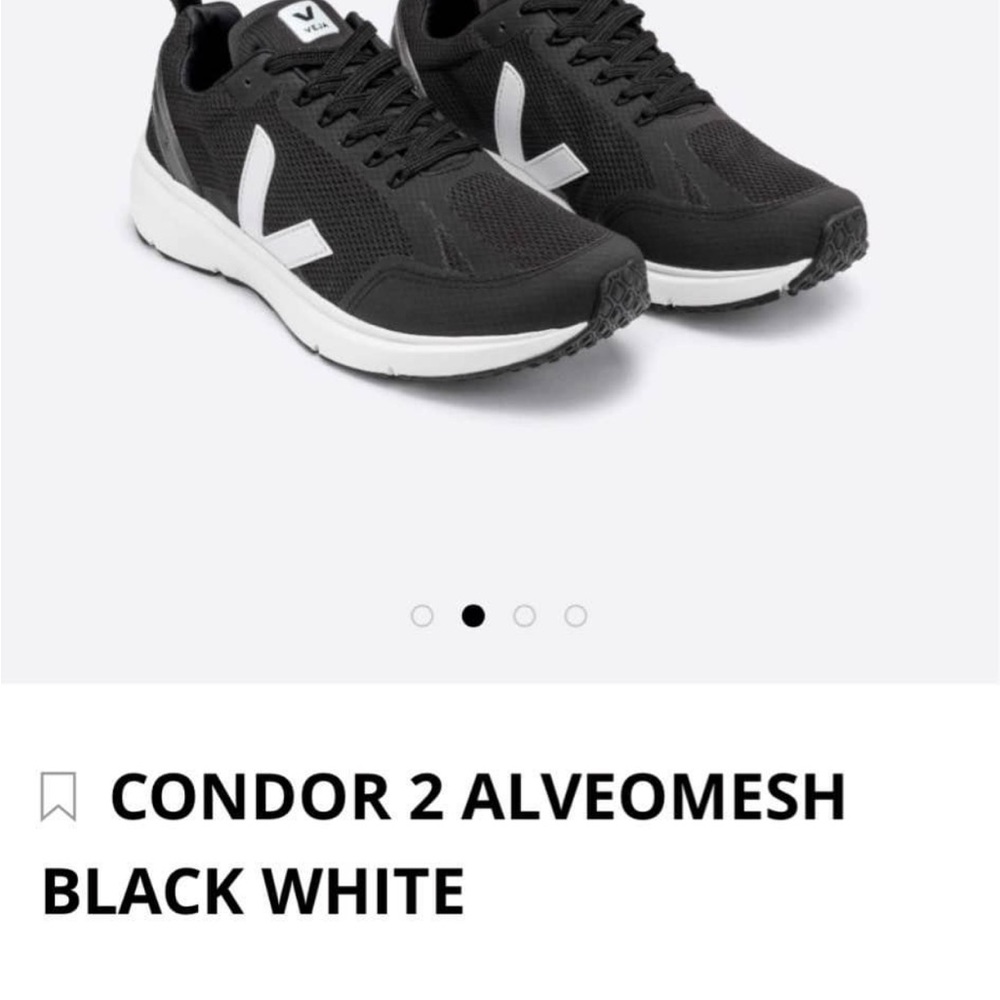 Veja Black and White Athletic Shoes with Alveomesh